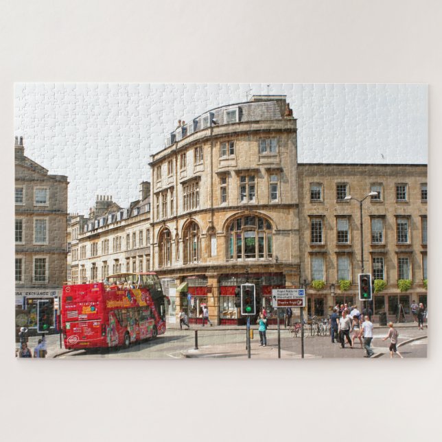 Quebra-cabeça Bath city and Tour Bus, Inglaterra (Horizontal)