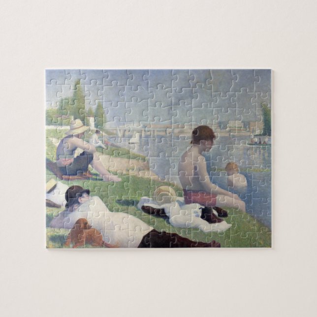 Quebra-cabeça Bathers Georges Seurat Neo Impressionista (Horizontal)