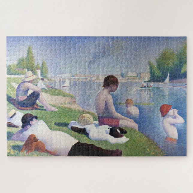 Quebra-cabeça Bathers in Asnieres, Seurat (Horizontal)