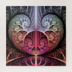 Quebra-cabeça Batida do Coração, Arte Fractal de Fantasia Surrea