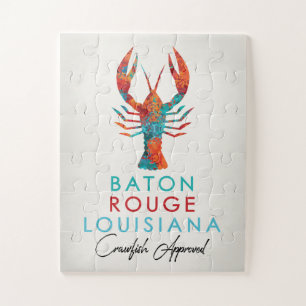 Quebra-cabeça Baton Rouge Louisiana Crawfish Bright