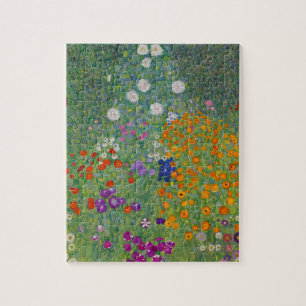 Quebra-cabeça Bauerngarten, Pintura a Óleo, Gustav Klimt