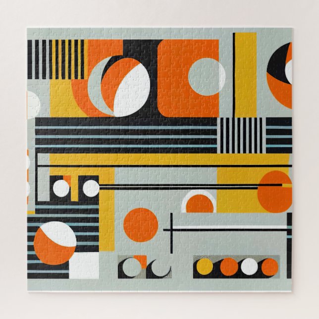 Quebra-cabeça Bauhaus Geométrico Design 01 Perfeito Para (Vertical)