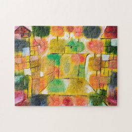 Quebra-cabeça Baum und Architektur-Rhythmen - Paul Klee -