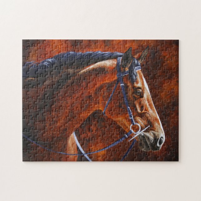 Quebra-cabeça Bay Horse Hanoverian Warmblood (Horizontal)