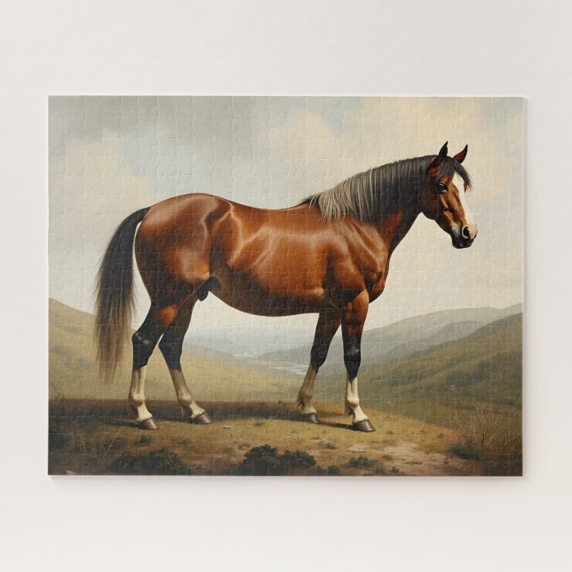 Quebra-cabeça Bay Pony em uma Moor (Horizontal)