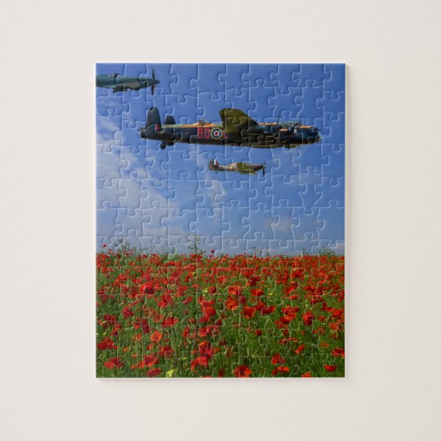 Quebra-cabeça BBMF e papoilas (Vertical)