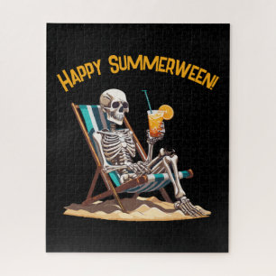 Quebra-cabeça Beach Lounging Skeleton Halloween