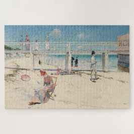 Quebra-cabeça Beach Scene (Holiday at Mentone) (Arte australiana