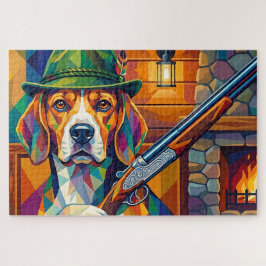 Quebra-cabeça Beagle Jäger Pop Art – Moderner Jagdhund