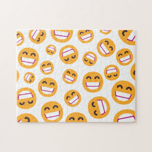 Quebra-cabeça Beaming Face Smiling Eyes Cute Custom Colors Emoji