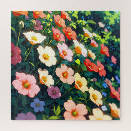Quebra-cabeça Beautiful colorful anime flowers
