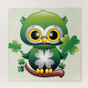 Quebra-cabeça Bebê Coruja Fofo Cartoon St Patrick