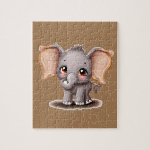 Quebra-cabeça Bebê Elefante Fofo