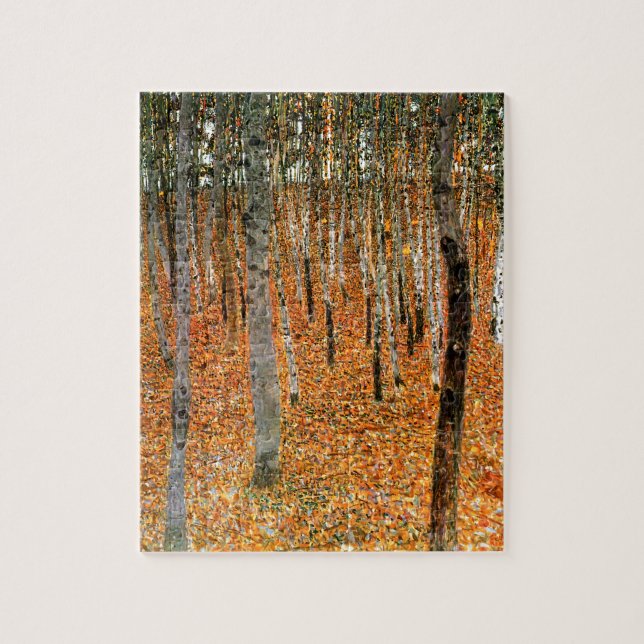 Quebra-cabeça Beech Forest por Gustav Klimt (Vertical)