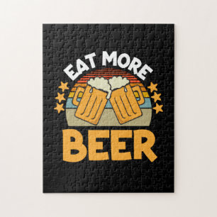 Quebra-cabeça Beer Drinker Come Mais Cerveja Engraçado Bebendo A