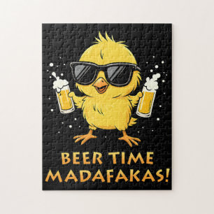 Quebra-cabeça Beer Time Madafakas Meme Pato Goose Retro