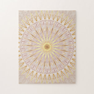 Quebra-cabeça Beige Dourado Mandala