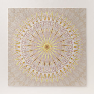 Quebra-cabeça Beige Dourado Mandala