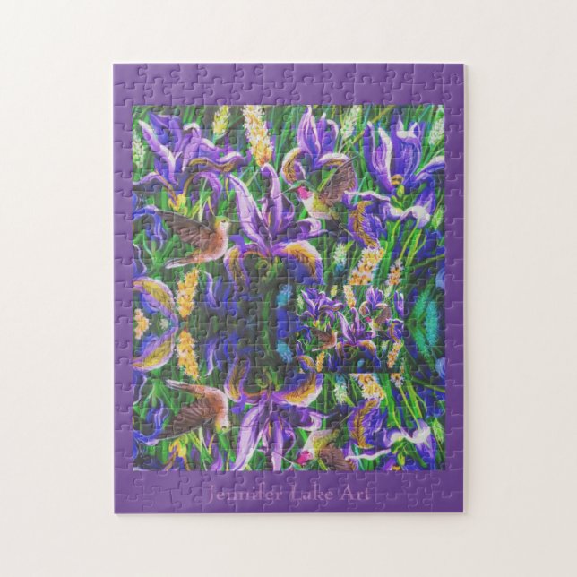 Quebra-cabeça Beija-flor Enigma Roxo (Vertical)