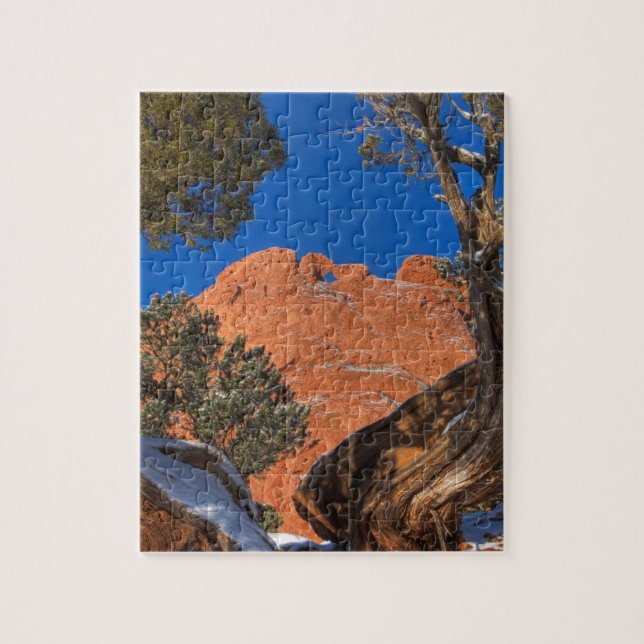 Quebra-cabeça Beijando os camelos quadro pela árvore 01 (Vertical)