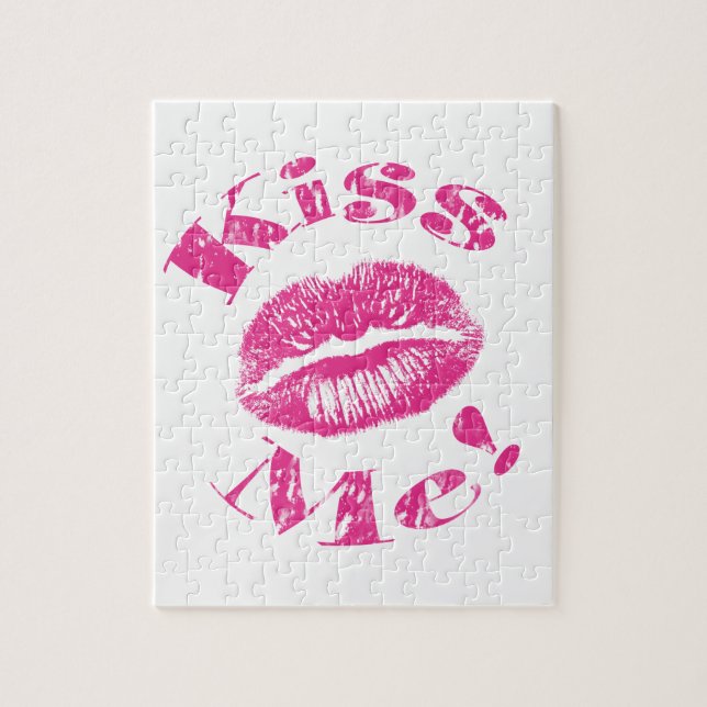 Quebra-cabeça Beije-Me! Lábios rosa (Vertical)