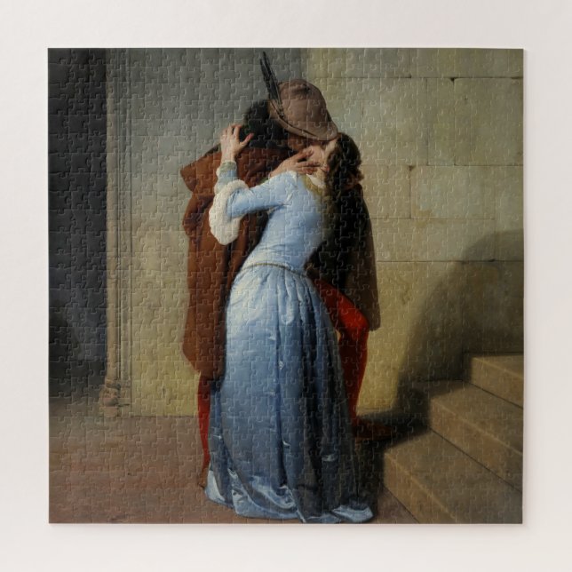 Quebra-cabeça Beijo do casal 1859 Francesco Hayez (Vertical)