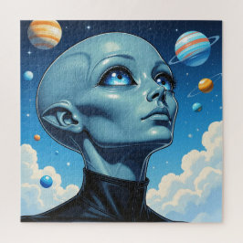 Quebra-cabeça Bela Alienígena Extraterrestre Sendo