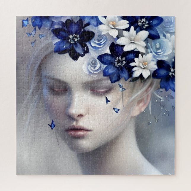 Quebra-cabeça Bela Azul (Vertical)