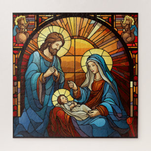 Quebra-cabeça Bela Cena de Natal De Vidro Contido