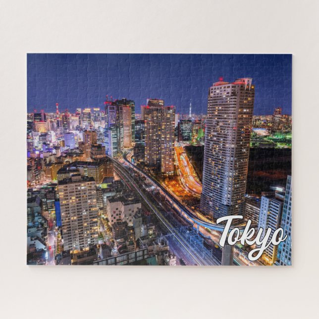 Quebra-cabeça Bela Cidade de Tóquio, Japão (Horizontal)