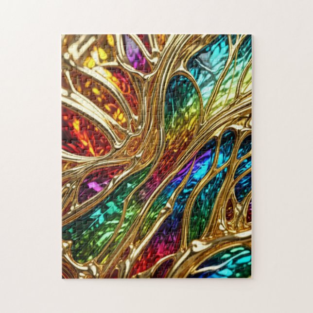 Quebra-cabeça Bela Dourada e Gems #624 - (Vertical)