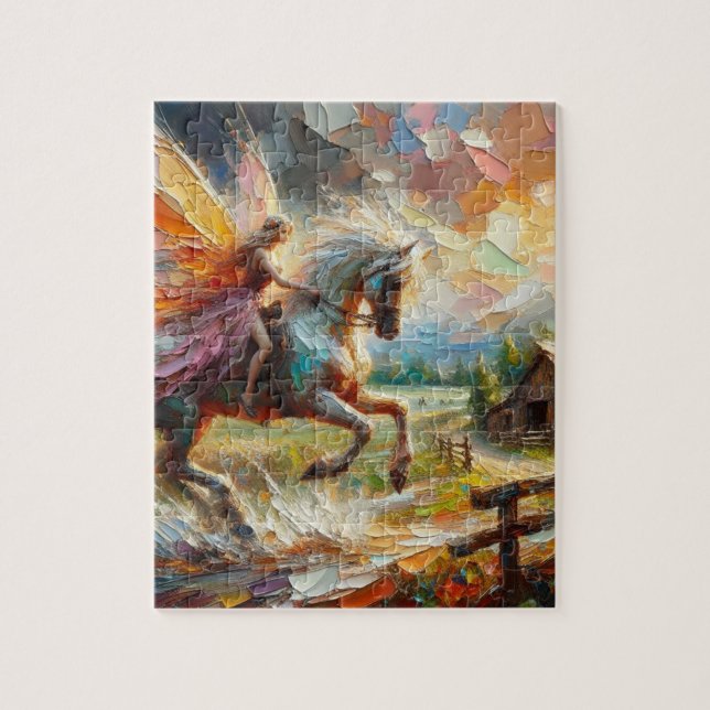 Quebra-cabeça Bela Fada em Horseback (Vertical)