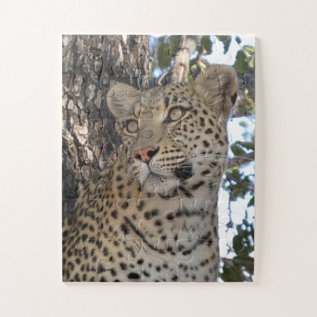 QUEBRA-CABEÇA BELA FÊMEA DE LEOPARDO EM CLOSE-UP (Vertical)