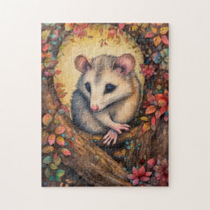 Quebra-cabeça Bela Floresta de Boho Animal/Possum