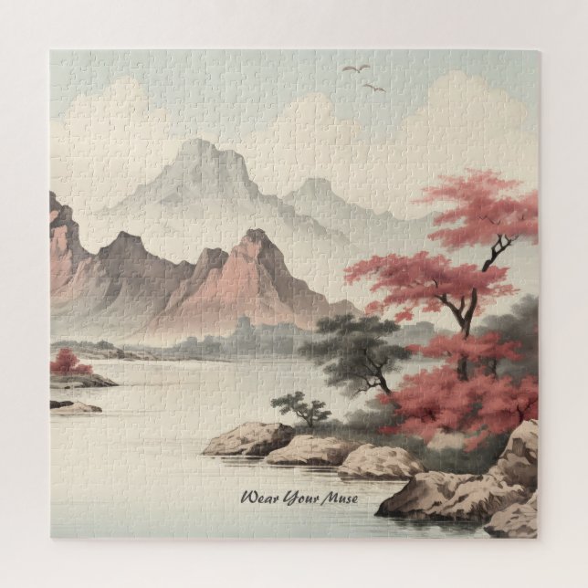 Quebra-cabeça Bela Paisagem Asiática (Vertical)