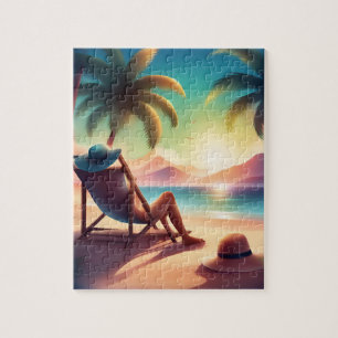 Quebra-cabeça bela praia