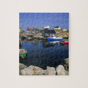 Quebra-cabeça Bela vila de Peggy's Cove com porto