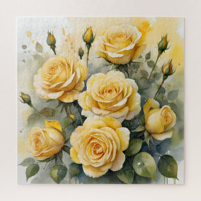 Quebra-cabeça Belas Rosas Amarelas (Vertical)