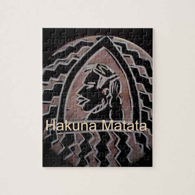 Quebra-cabeça Beleza Africana: Bongo Maasai Retrai Arte Tribal (Vertical)