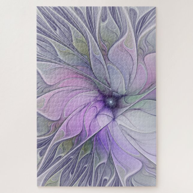 Quebra-cabeça Beleza Deslumbrante Arte Fractal Abstrata Moderna  (Vertical)