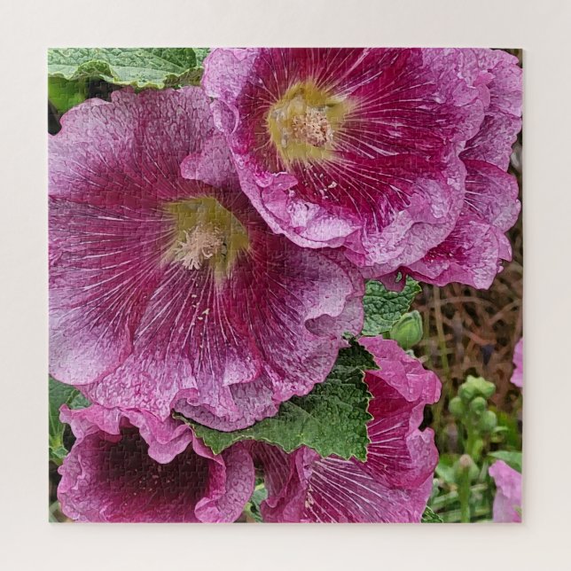 Quebra-cabeça Beleza hollyhock rosa (Vertical)
