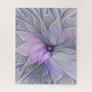 Quebra-cabeça Beleza Impressionante Flor de Arte Fractal Abstrat
