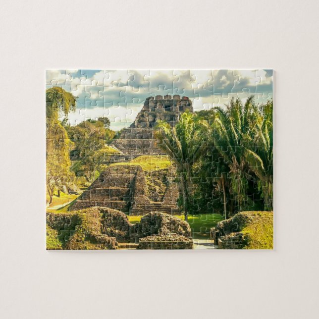 Quebra-cabeça Belize Xunantunich estilizado (Horizontal)