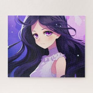 Quebra-cabeça belo anime kawaii