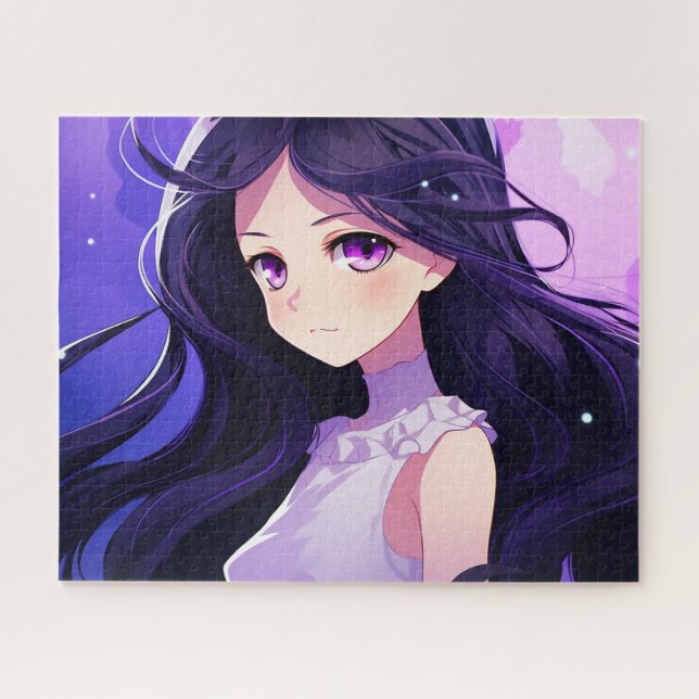 Quebra-cabeça belo anime kawaii (Horizontal)