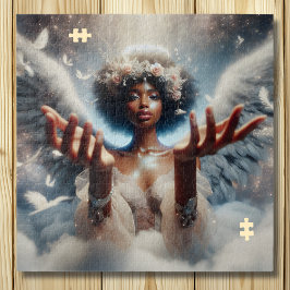 Quebra-cabeça Belo Anjo Afro-Americano Eetal