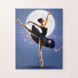 Quebra-cabeça Belo Ballerina Dançando à Lua