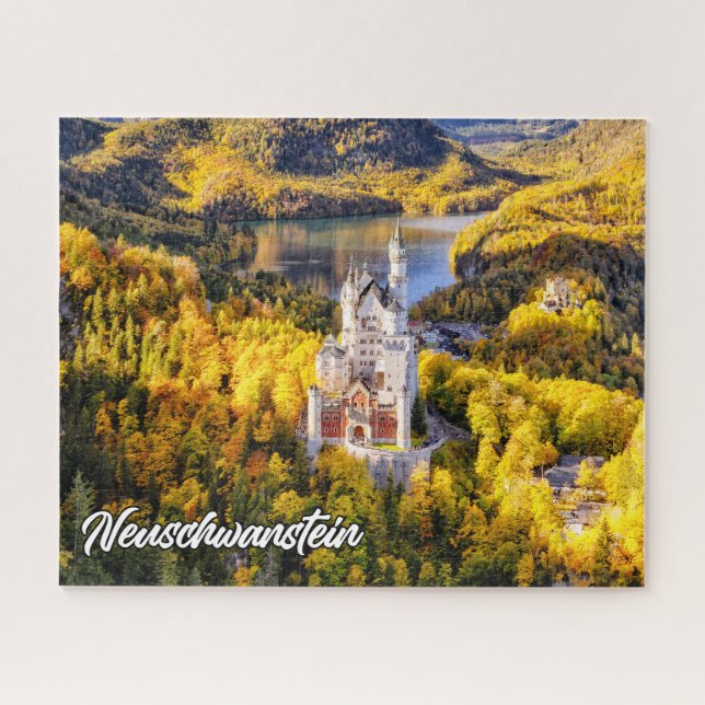 Quebra-cabeça Belo Castelo Neuschwanstein, Alemanha (Horizontal)