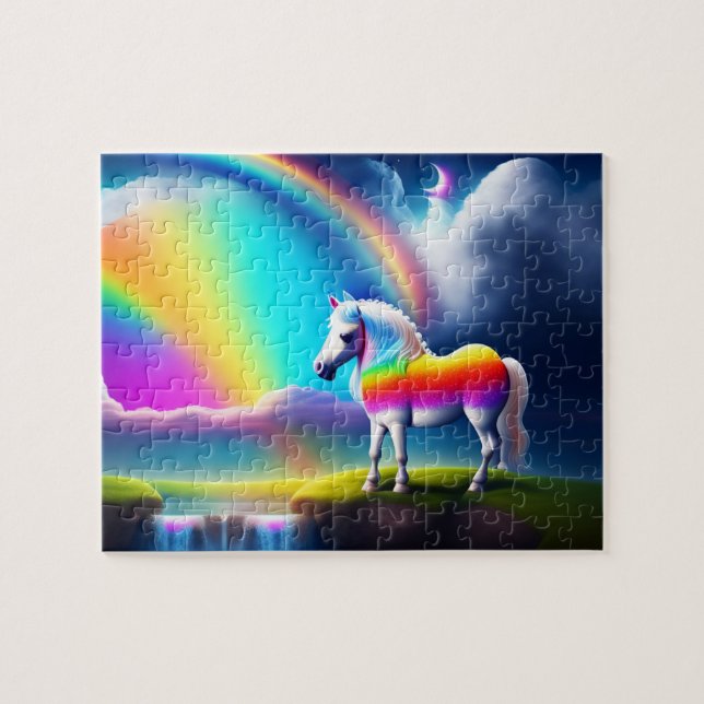 Quebra-cabeça Belo Cavalo Branco (Horizontal)